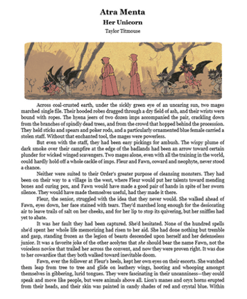 Atra Menta: Her Unicorn Image