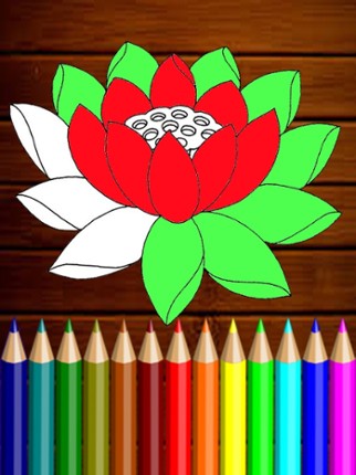 Flower Coloring Pages Free Games For Princess Girl screenshot