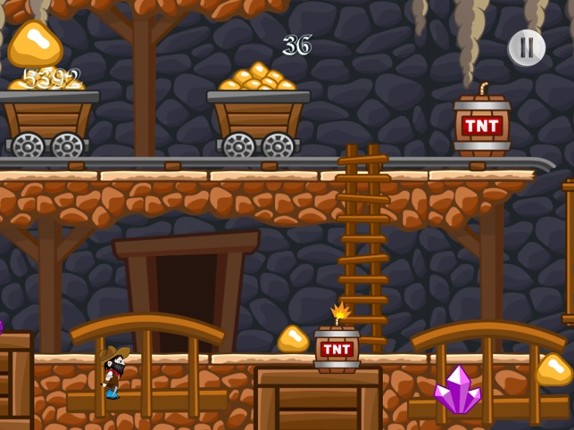 Free Mine Runner Games - The Gold Rush of California Miner Game Image