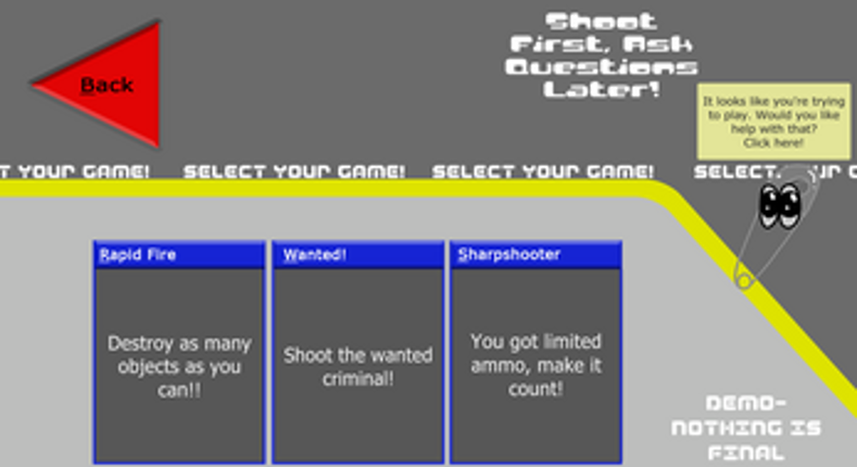 Shoot First, Ask Questions Later! screenshot