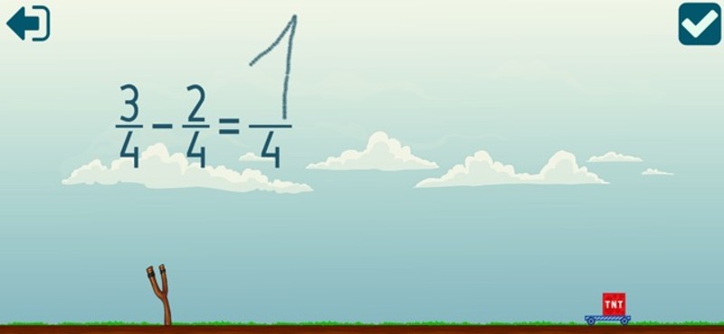 Math Shot Subtract Fractions screenshot
