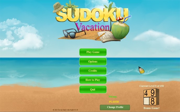 Sudoku Vacation screenshot