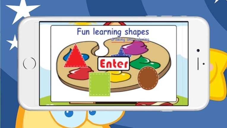 Fun learning shapes, drawing and coloring - early educational games Image