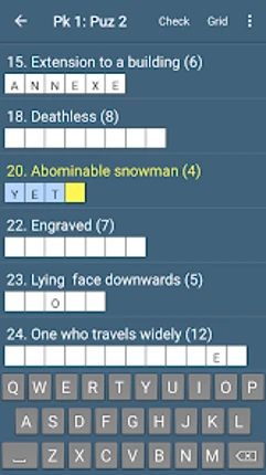 BestForPuzzles Quick Crossword screenshot