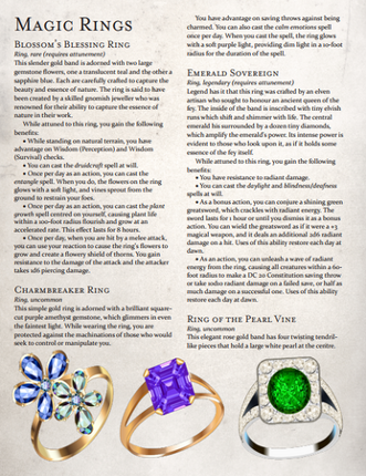 10 Magic Rings - 5e Fantasy Image