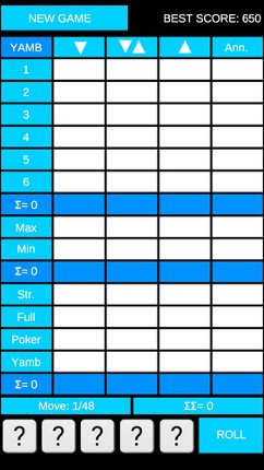 Yamb dice game - Unity source code Image