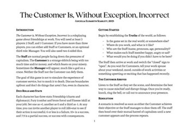 The Customer Is, Without Exception, Incorrect Image