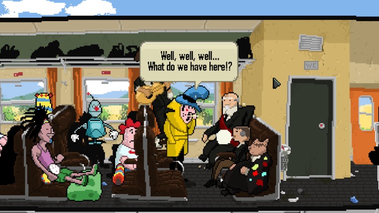 Detective Case and Clown Bot in: The Express Killer screenshot