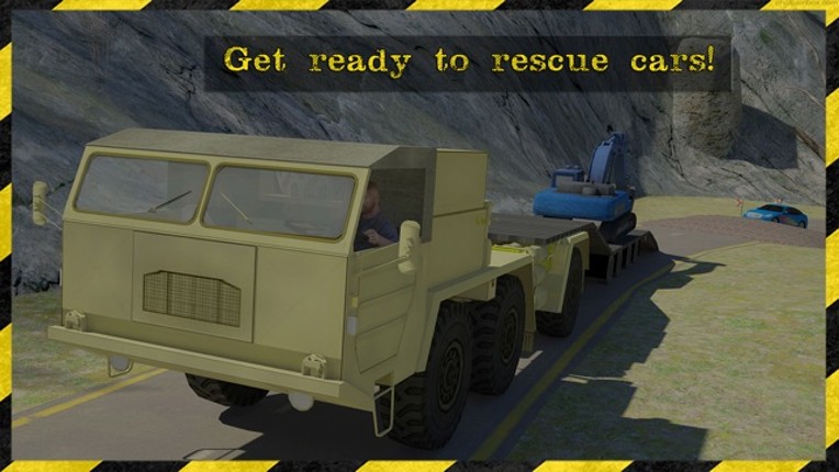 Excavator Transporter Rescue 3D Simulator- Be ready to rescue cars in this extreme high powered excavator transporter game screenshot