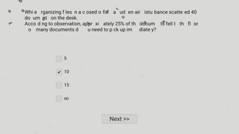 The Behavior Questions screenshot