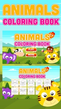 Animals Coloring Book Kids Game Image
