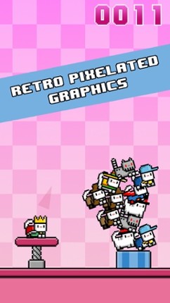 Cat-A-Pult: Endless stacking of 8-bit kittens screenshot