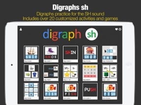 Digraphs sh - Flashcards &amp; Games Image