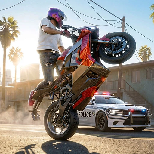 Games like US Moto Wheelie Crime Games 3d