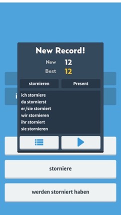 German Verbs Game Image