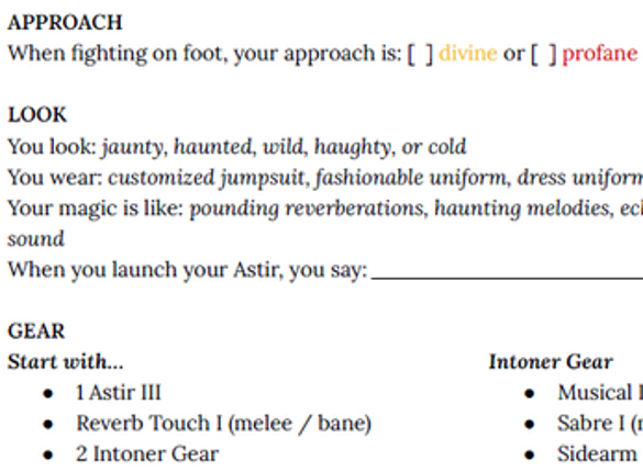 The Intoner - Armour Astir: Advent Playbook screenshot