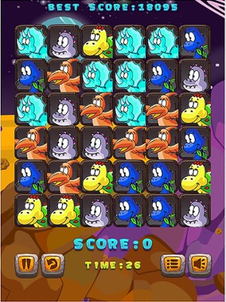 Dino sport mix matching game screenshot