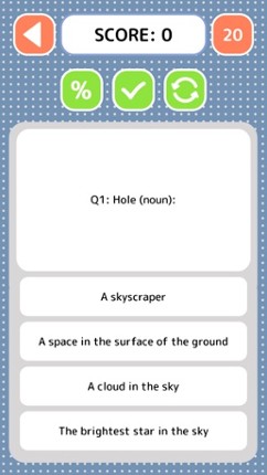 English Vocabulary Quiz - Game Image