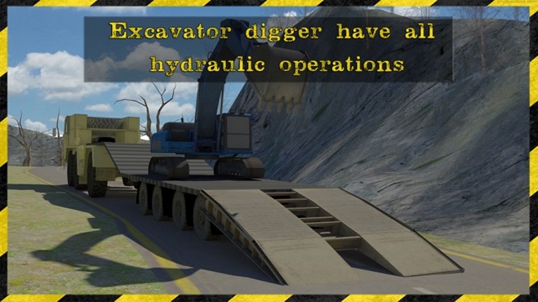 Excavator Transporter Rescue 3D Simulator- Be ready to rescue cars in this extreme high powered excavator transporter game screenshot