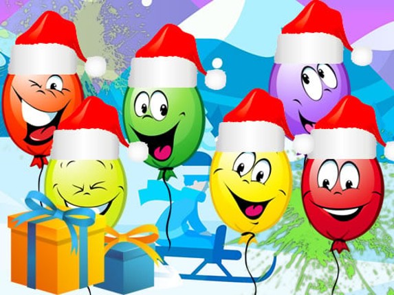 Christmas Balloons Bursting Image