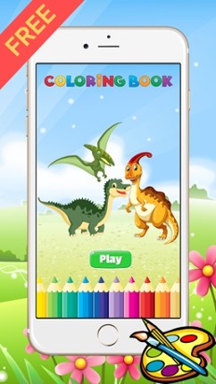 Dinosaur Dragon Coloring Book - Drawing for kid free game, Dino Paint and color games good screenshot
