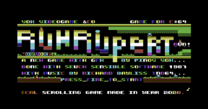 Run Rupert Run...! - C64 screenshot