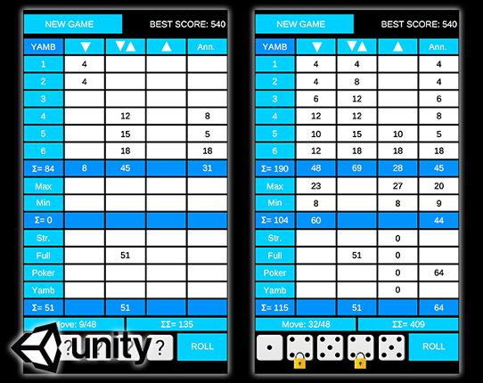 Yamb dice game - Unity source code Game Cover