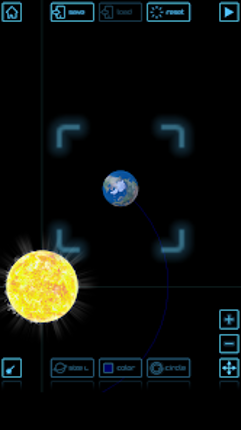 Planet simulation screenshot