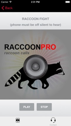 Raccoon Hunting Calls - With Bluetooth - Ad Free Image