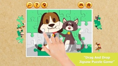 Cat And Dog Jigsaw Puzzle Image