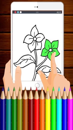 Flower Coloring Pages Free Games For Princess Girl screenshot