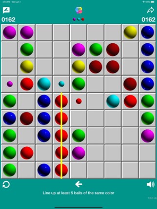 Line 98 - Line up 5 balls Image