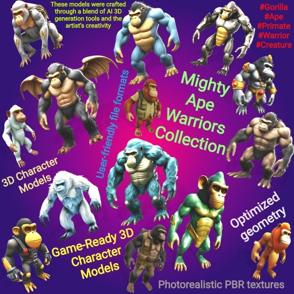 Games like Mighty Ape Warriors Collection 3D Model