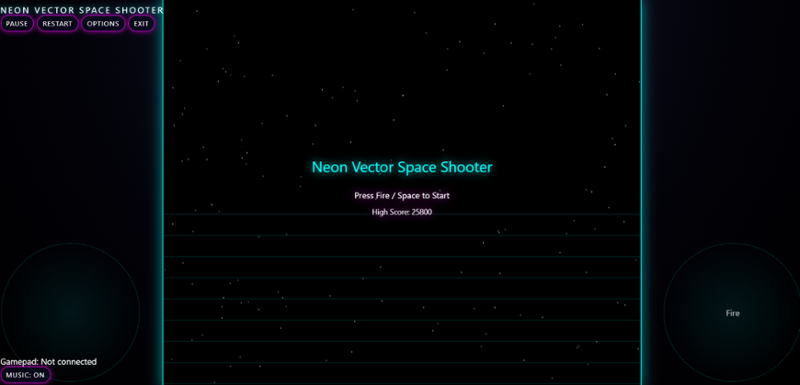 Neon Vector Space Shooter Image