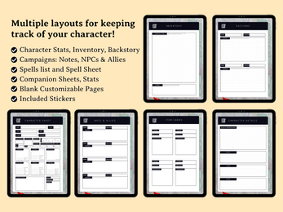 Record of Adventure Digital 5e Character Journal screenshot