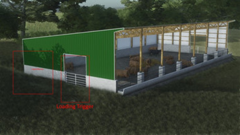 FS22 Monoslope Cattle Barn screenshot