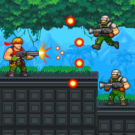 Gun Force Side-scrolling Game Image