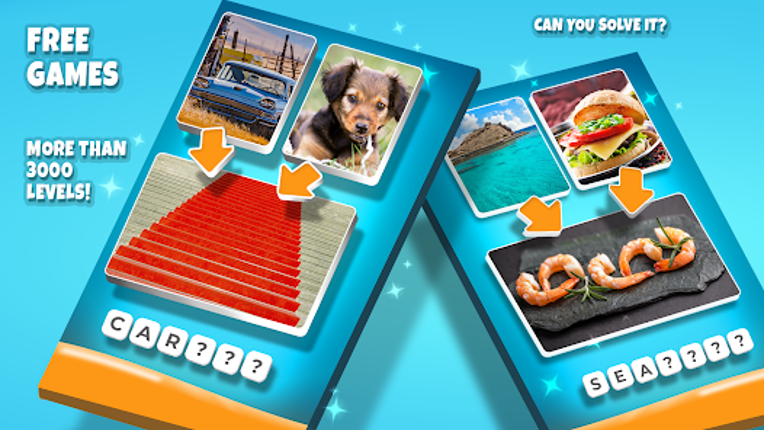 2 Pics 1Word. Offline Games screenshot