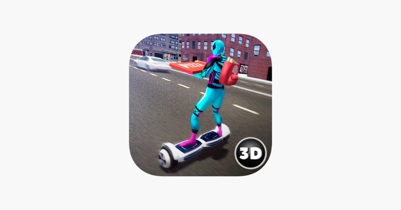 Superhero Hoverboard Pizza Delivery Game Cover