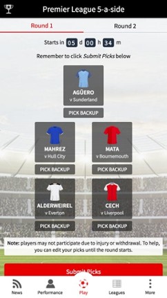 FourFourTwo Pick & Predict screenshot
