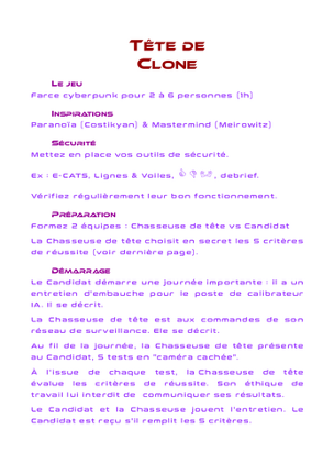 Tête de clone Image