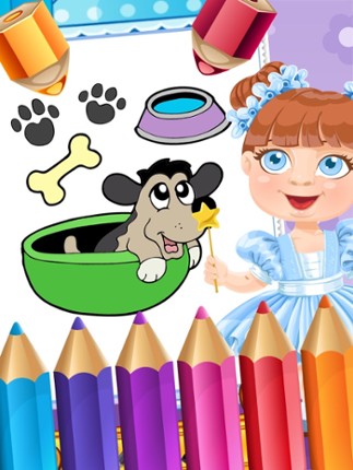 My Pet Puppy Coloring Book Drawing for Kid Games screenshot