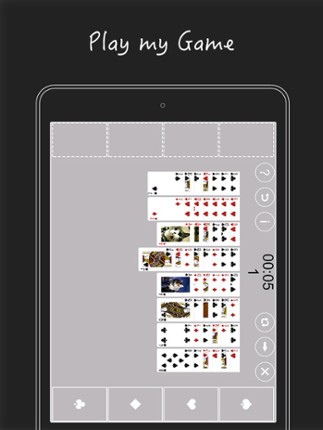 PokerCam (create decks, design cards, play game: FreeCell) screenshot