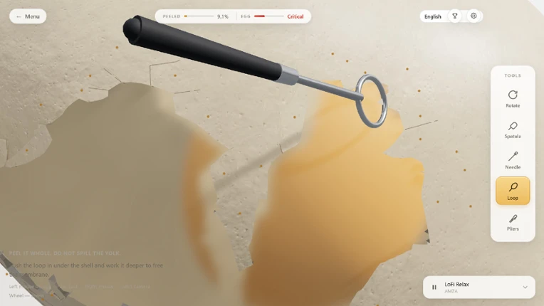 Raw Egg Peeling screenshot