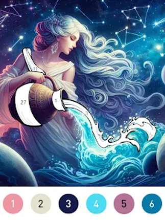 Fantasy Color By Number Game screenshot