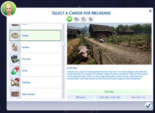 Medieval Folk Careers for the Sims 4 screenshot