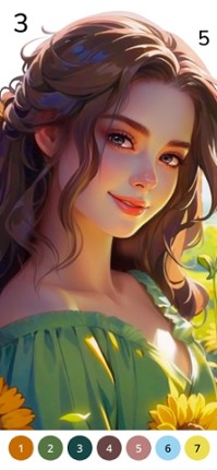 Paint by Number Coloring Game Image