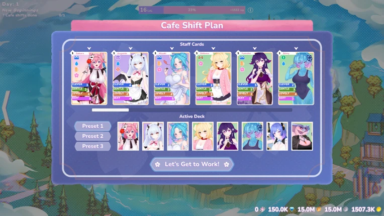 Shuffle Waifu Cafe screenshot