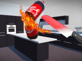 Bottle Flip vs Glowing Hot Knife Simulator Image