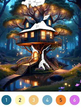 Fantasy Color By Number Game Image